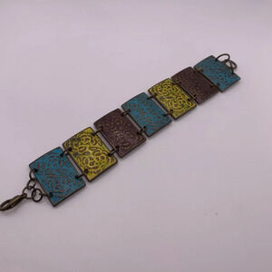 #205 Funky multicoloured metal penal bracelet
